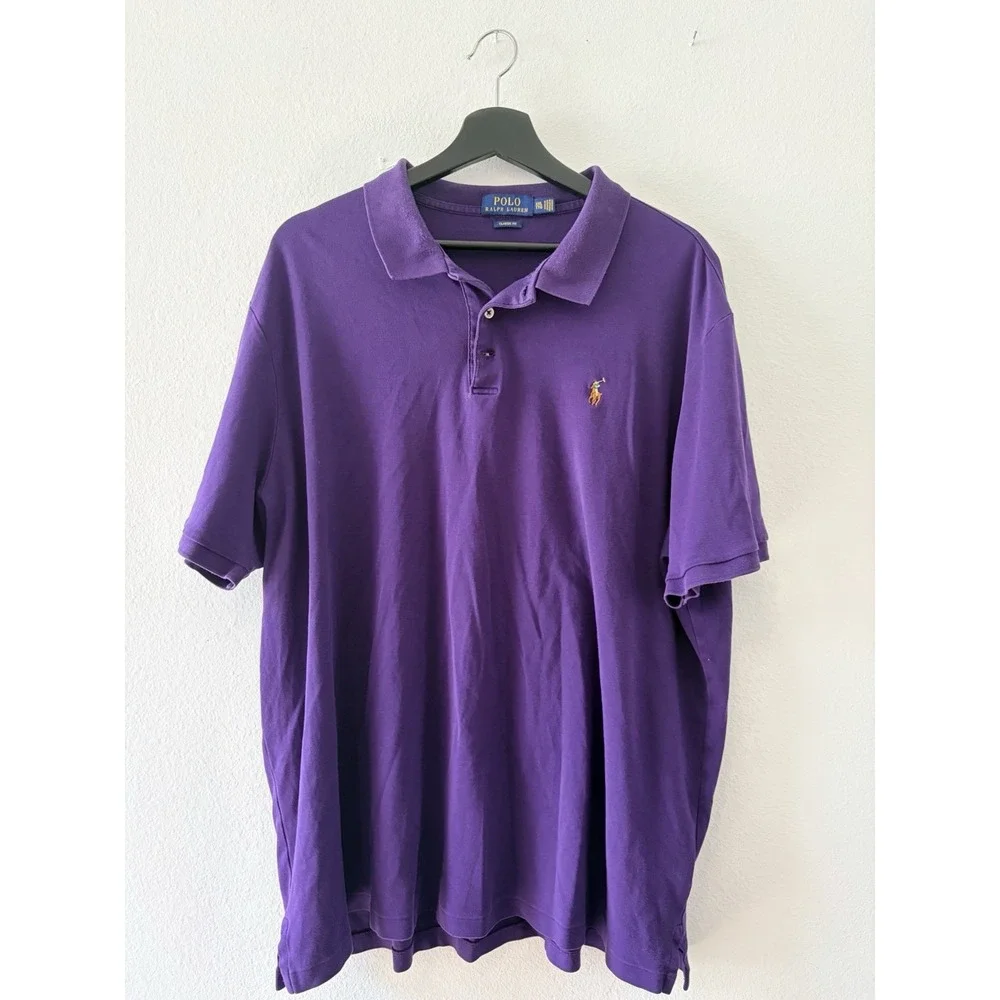 Polo Ralph Lauren Men's Classic Fit Purple Short Sleeve Polo Shirt Size XXL 2X